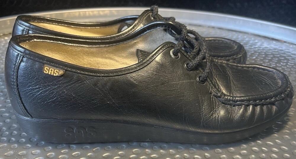 Women's SAS Black Lace Up Siesta Comfort/Casual Shoes 9M Made in USA